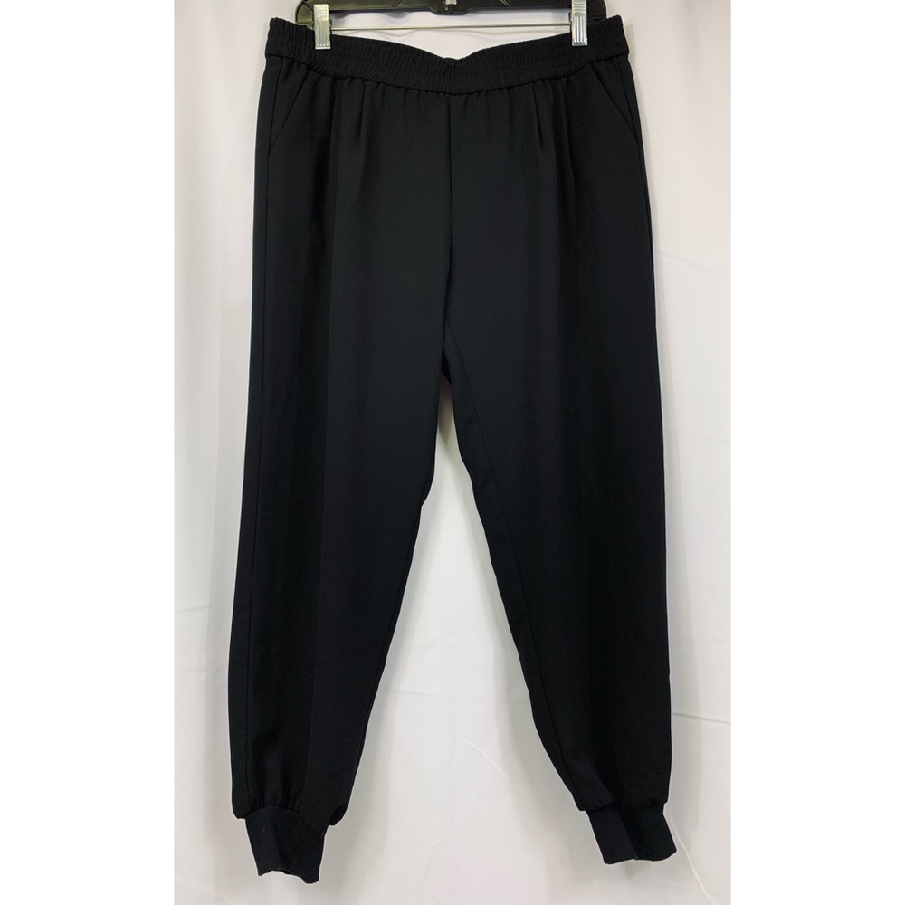 Joie Pleated Front Black Jogger Pants Size L